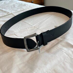 American Eagle Outfitters Classic Black Belt with Metallic Buckle